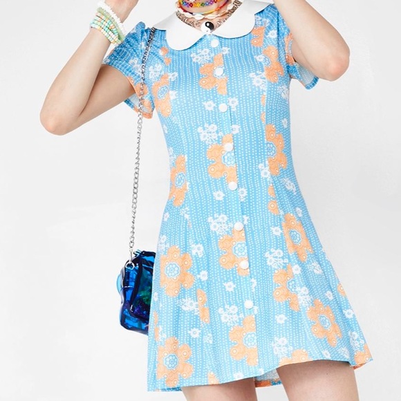 Current Mood Dresses & Skirts - NWT DOLLS KILL HARMONY LANE FLORAL DRESS L